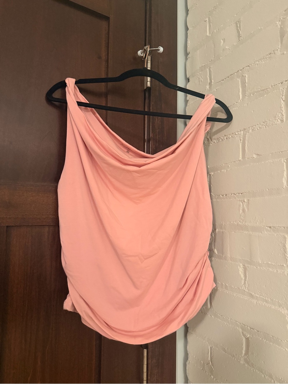Abercrombie & Fitch Light Pink Off-Shoulder Draped Top XL
